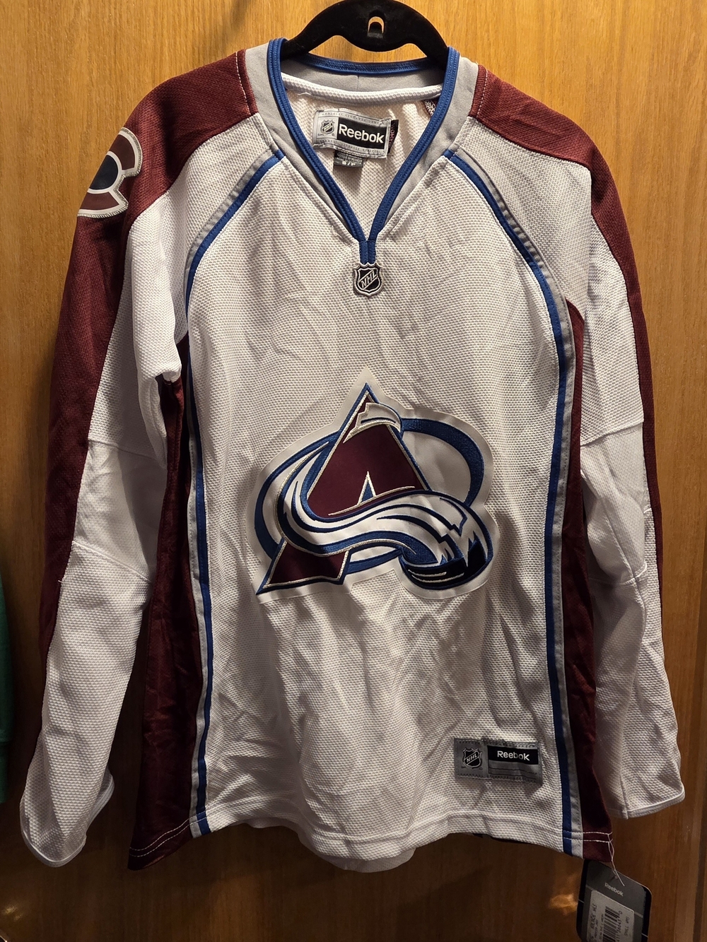 Reebok Colorado Avalanche White & Burgundy Hockey Jersey